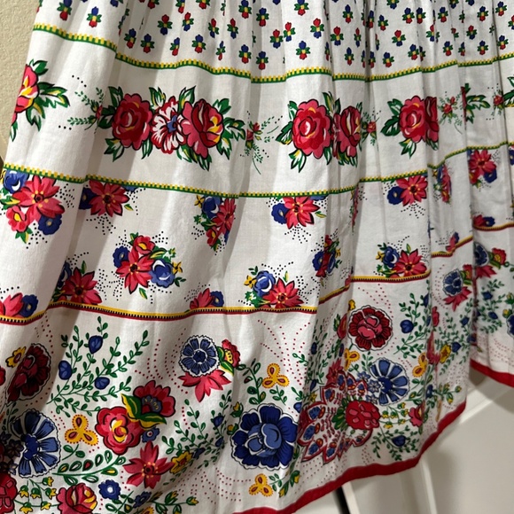 Soulieado Provencal Vintage French Cotton Print Tiered Midi Skirt - Picture 7 of 11